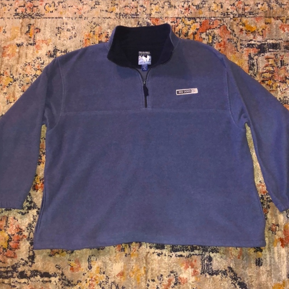Big Dogs Men’s XXL Blue Quarter Zip Pull Over Sweater
